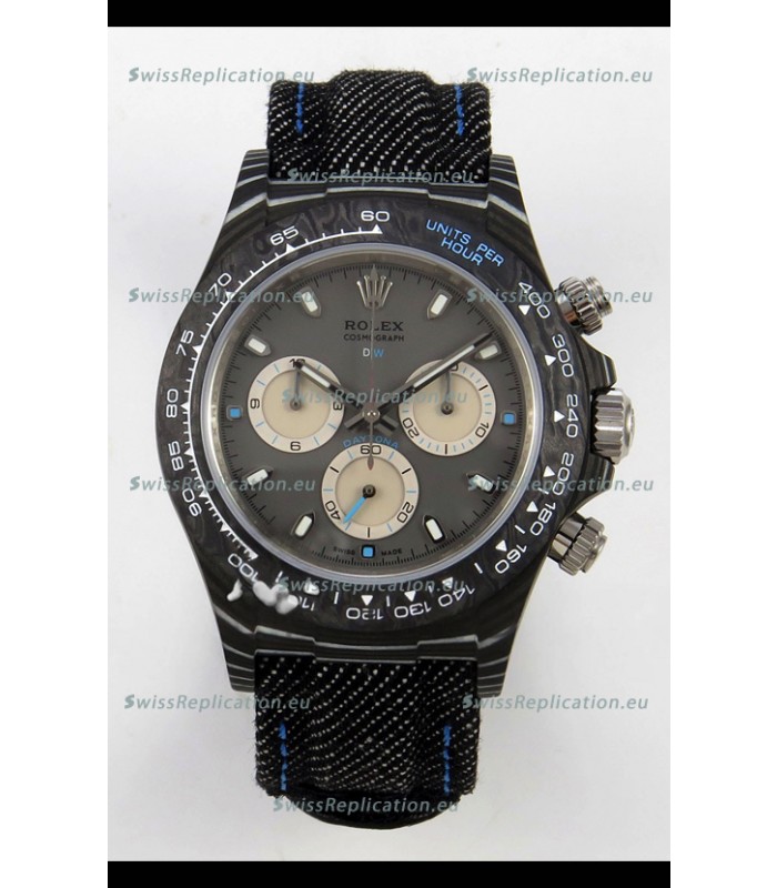 Rolex Daytona Super Clone DiW Black CarboQuartz Edition Swiss Replica Watch