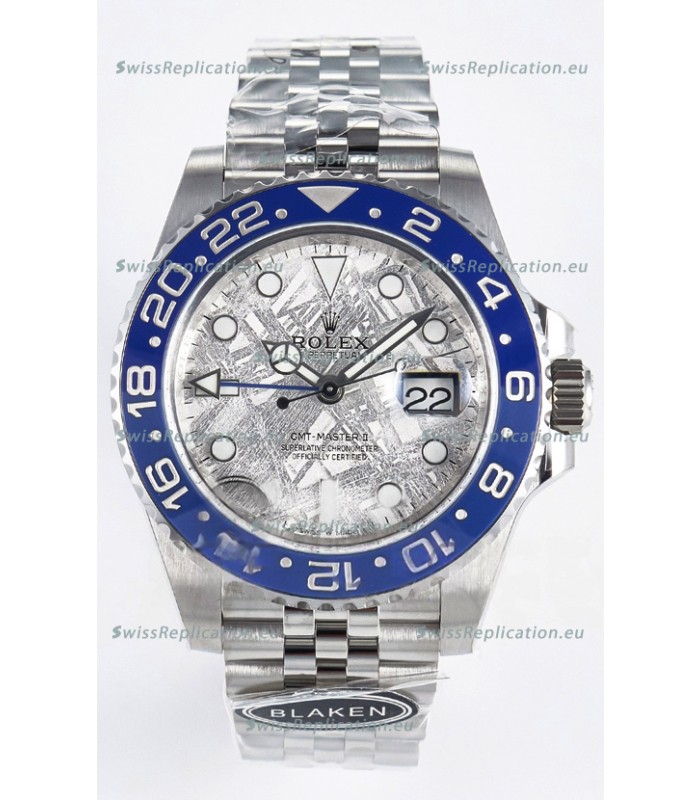Rolex GMT Masters II Super Clone 126716 "Blaken" 904L Steel Meteorite Dial Watch 
