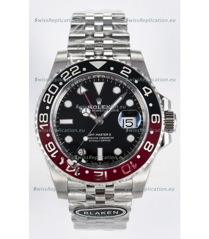 Rolex GMT Masters II Super Clone 12719 "Blaken" 904L Steel Black Dial Watch 