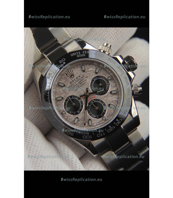 Rolex Daytona Japanese Movement Replica Watch in Meteorite Pattern Dial