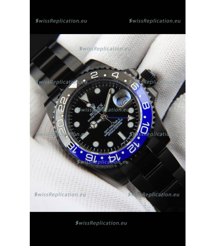 Rolex GMT Masters II Japanese Movement Replica Watch in PVD Casing 