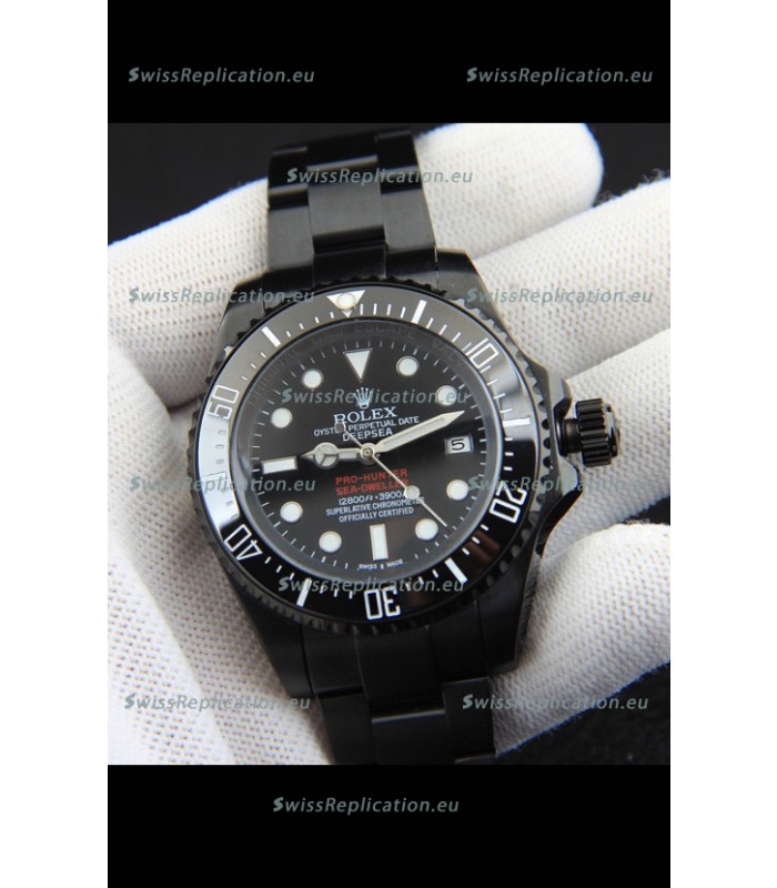 Rolex Sea Dweller Japanese Movement Replica Watch Black Dial 44MM