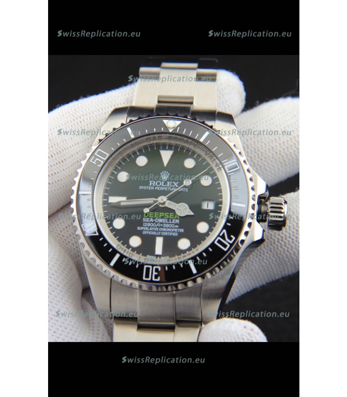 Rolex Sea Dweller Japanese Movement Replica Watch Black Dial 44MM