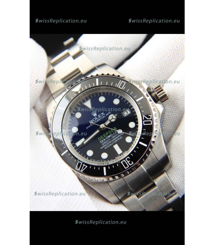 Rolex Sea Dweller Japanese Movement Replica Watch Black/Blue Dial 44MM