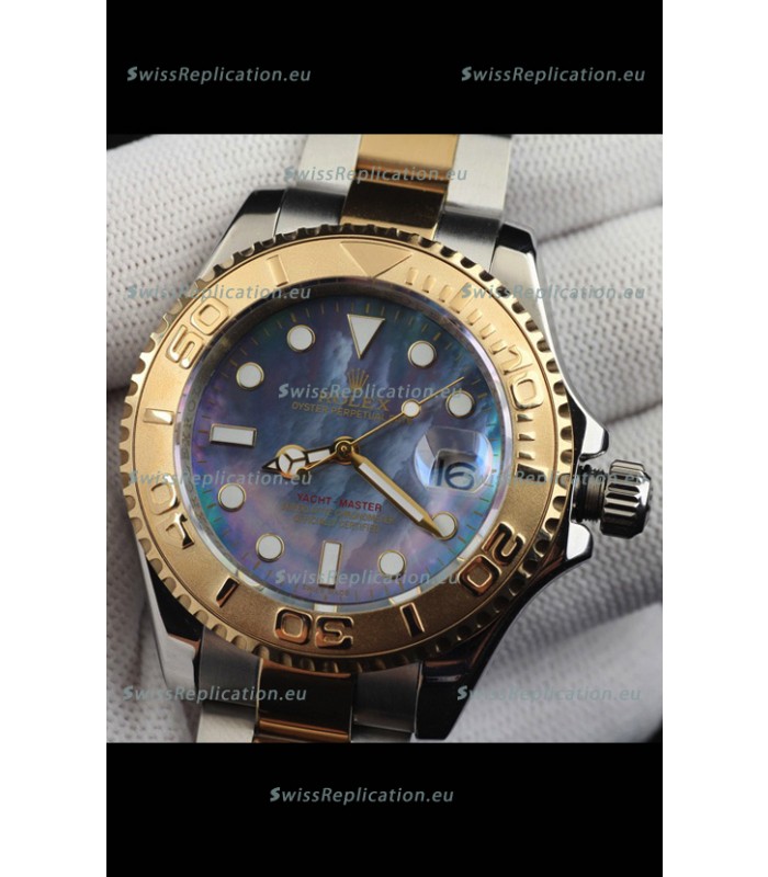 Rolex Yachtmaster Japanese Movement Watch in Two Tone Gold Casing - Pearl dial 37MM