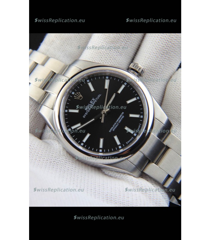 Rolex Oyster Perpetual Japanese Movement Replica Watch 39MM - Black Dial