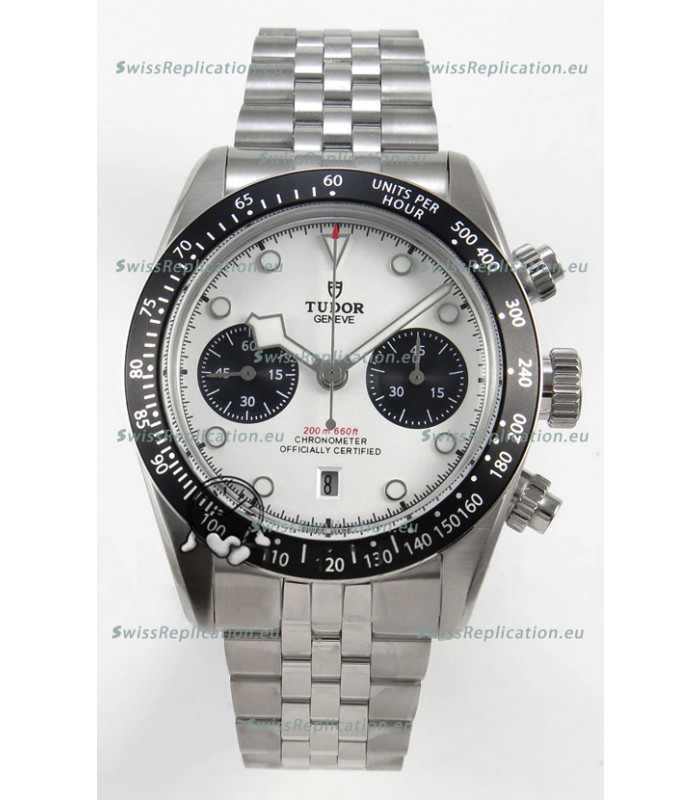 Tudor Super Clone Black Bay Chronograph Watch in White Dial