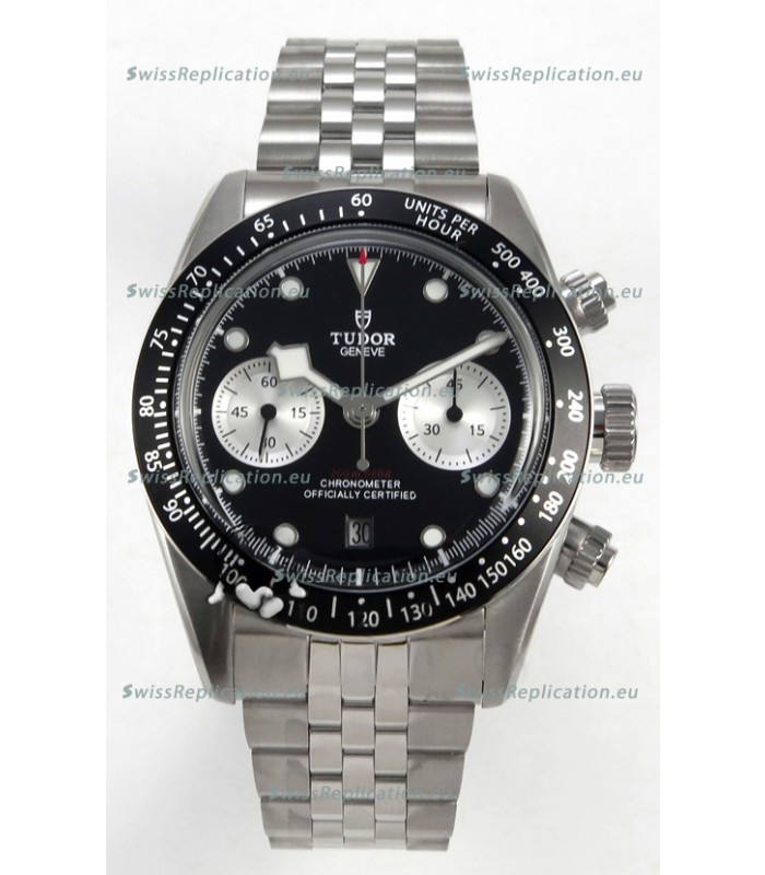 Tudor Super Clone Black Bay Chronograph Watch in Black Dial