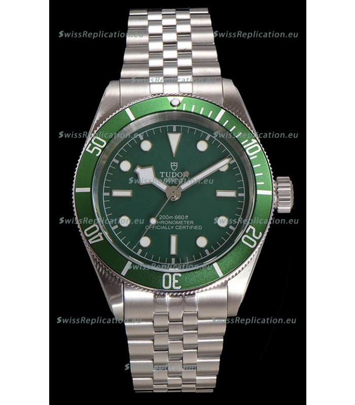 Tudor Black Bay Super Clone Harrods Edition Green Dial Swiss Replica Watch 
