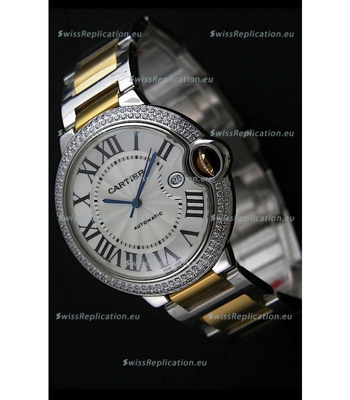 Cartier Ballon Bleu Swiss Replica Automatic Watch in White Dial