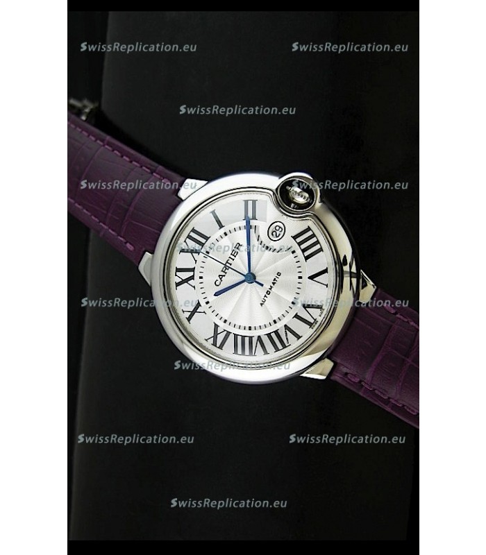 Cartier Ballon de Swiss Replica Automatic Watch in White Dial
