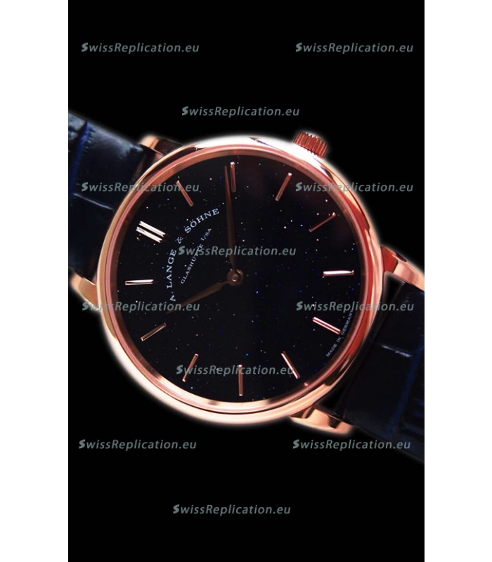 A.Lange Sohne Saxonia Thin Pink Gold Swiss Replica Watch 