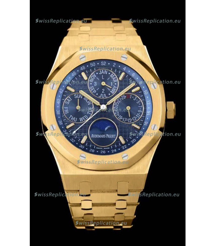 Audemars Piguet Royal Oak Perpetual Calendar Swiss Replica 904L Steel in Yellow Gold Casing