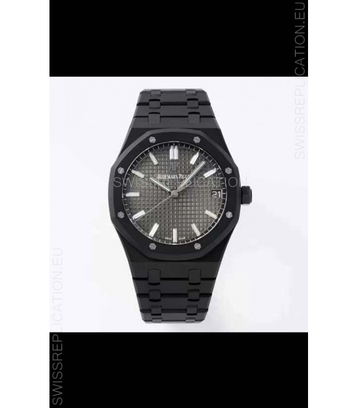 Audemars Piguet Royal Oak PVD Coated Swiss Replica Watch 3120 Swiss Movement - Grey Dial 