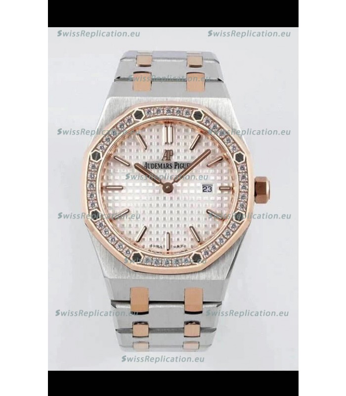 Audemars Piguet Royal Oak 33MM Two Tone Casing White Dial 1:1 Mirror Replica Watch