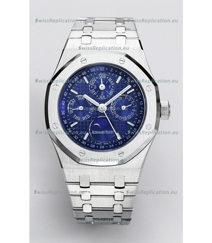 Audemars Piguet Royal Oak Perpetual Calendar Swiss Replica 904L Steel - Blue Dial 