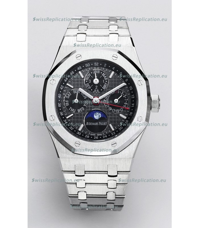 Audemars Piguet Royal Oak Perpetual Calendar Swiss Replica 904L Steel - Black Dial 