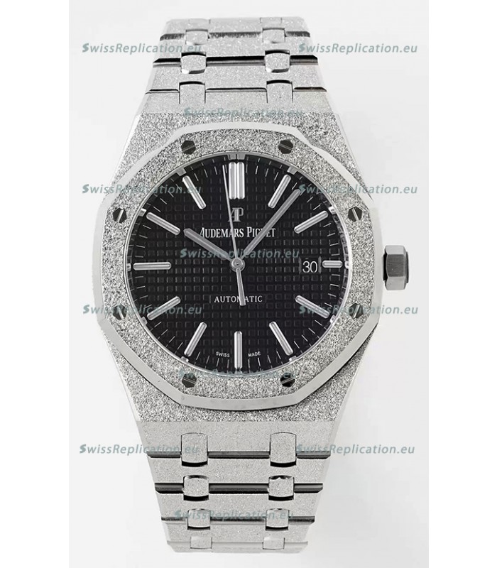 Audemars Piguet Royal Oak 15410BC 41MM Black Dial 904L Steel CALIBRE 3120 Movement 1:1 Mirror Replica