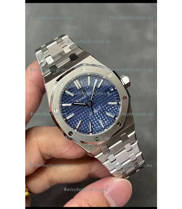 Audemars Piguet Royal Oak 37MM Blue Dial 904L Steel Watch in 3120 Movement - 1:1 Mirror Replica