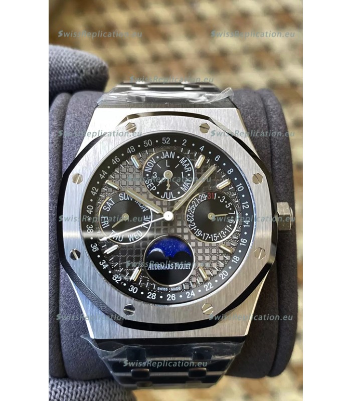 Audemars Piguet Royal Oak Perpetual Calendar Swiss Replica 904L Steel in Grey Dial 