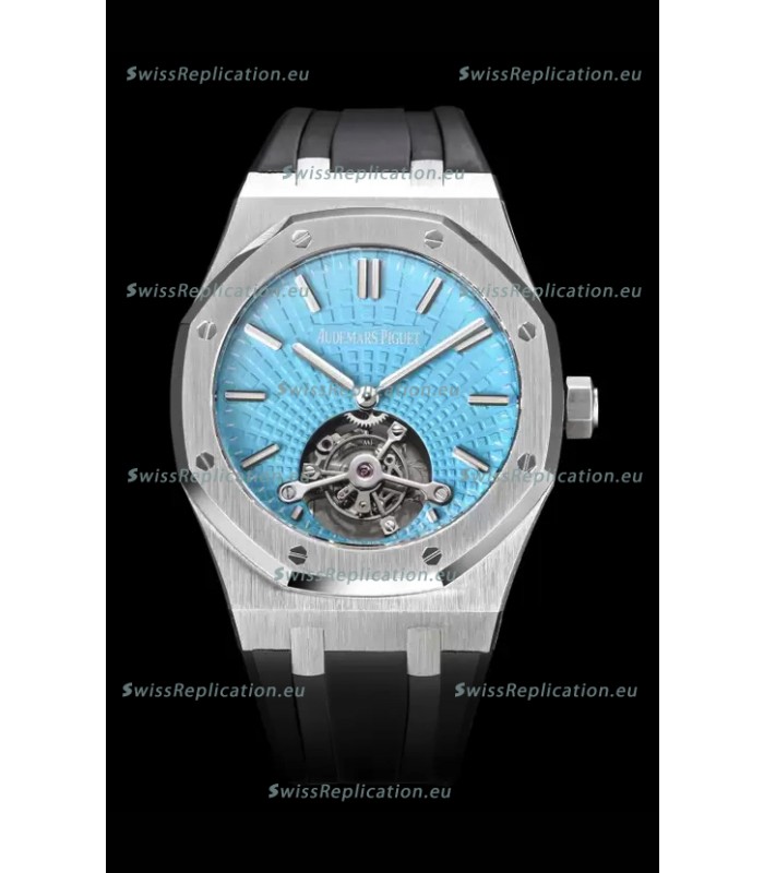 Audemars Piguet Royal Oak Tourbillon 41mm in 904L Casing - Tiffany Blue Tapisserie Dial 1:1 Ultimate Replica