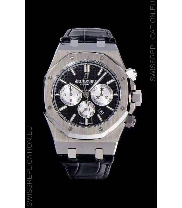 Audemars Piguet Royal Oak Chronograph Black Dial 904L Steel 1:1 Mirror Replica