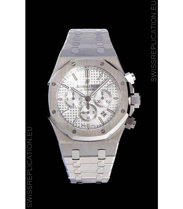 Audemars Piguet Royal Oak Chronograph White Dial 904L Steel 1:1 Mirror Replica