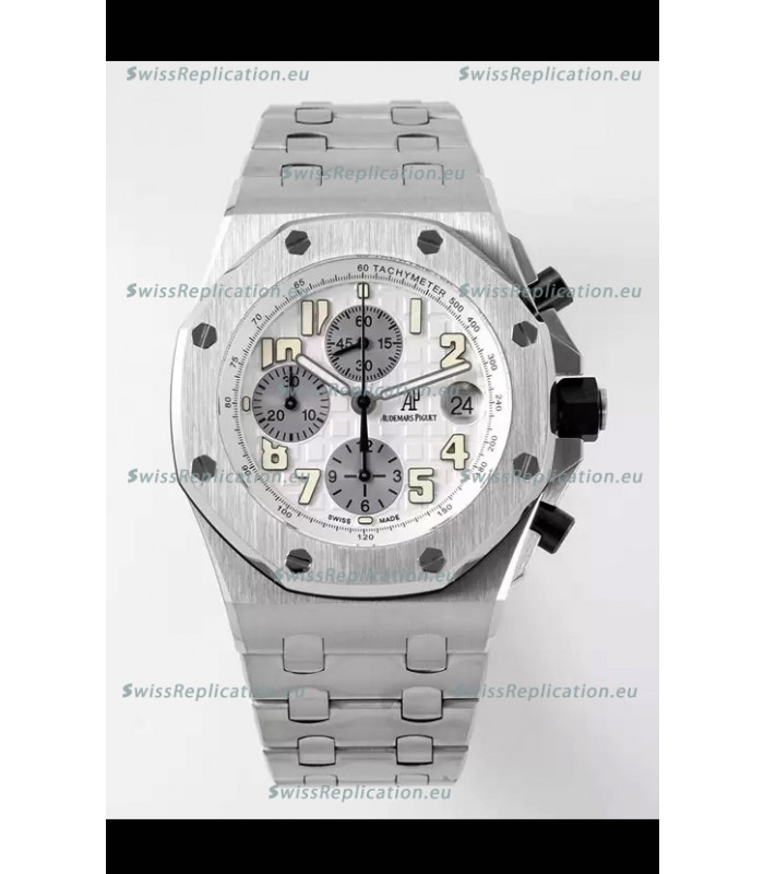 Audemars Piguet Royal Oak Offshore White Dial Chronograph 1:1 Mirror Replica Watch - 904L Steel