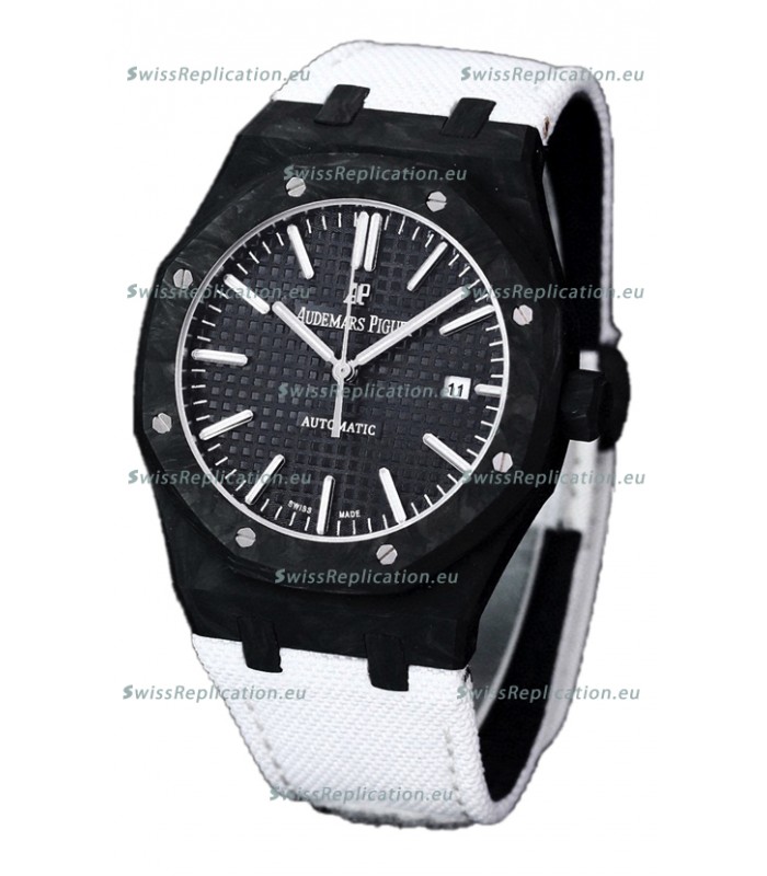 Audemars Piguet Royal Oak Ref.15400 Forged Carbon Casing Watch Black Dial in 1:1 Mirror Replica