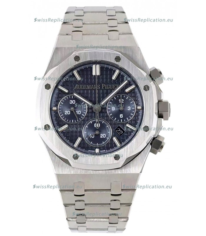 Audemars Piguet Royal Oak Chronograph 1:1 Mirror Replica - 904L Steel in Blue Dial 41MM