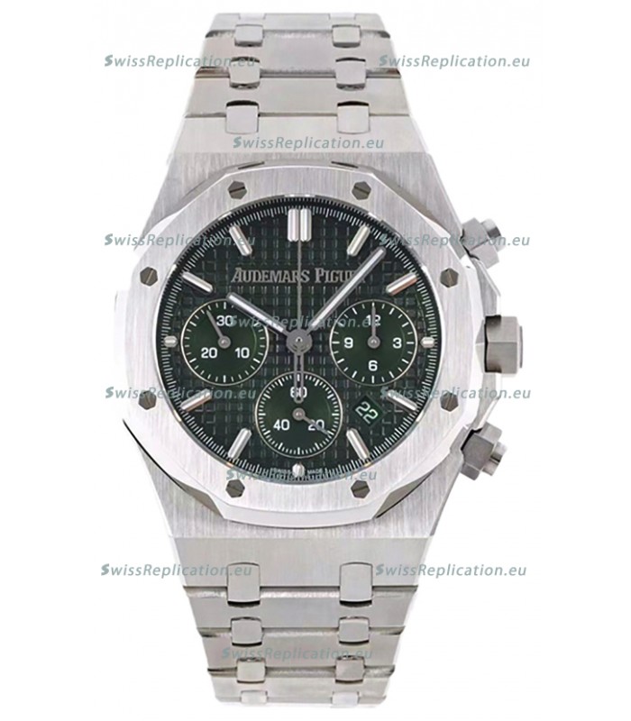 Audemars Piguet Royal Oak Chronograph 1:1 Mirror Replica - 904L Steel in Green Dial 41MM