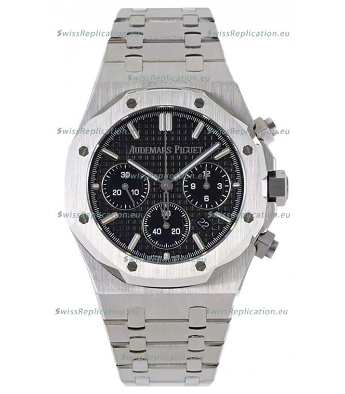 Audemars Piguet Royal Oak Chronograph 1:1 Mirror Replica - 904L Steel in Black Dial 41MM