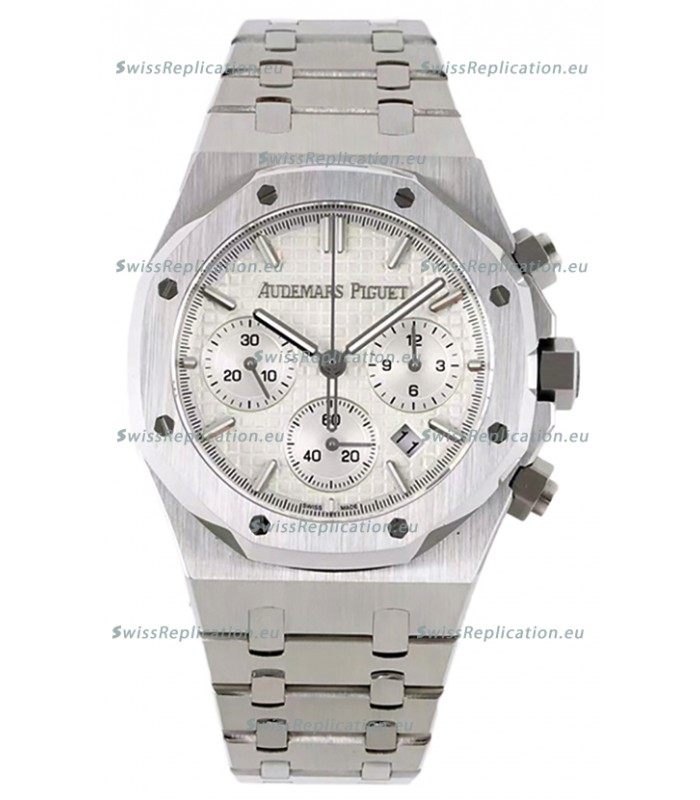 Audemars Piguet Royal Oak Chronograph 1:1 Mirror Replica - 904L Steel in White Dial 41MM