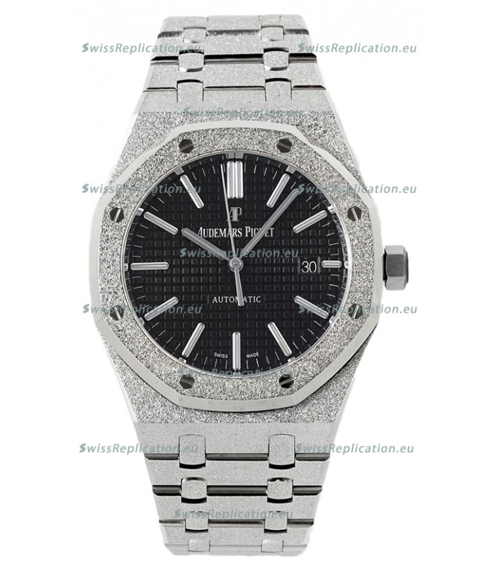 Audemars Piguet Royal Oak Frosted 37MM Self-Winding Black Dial 1:1 Mirror Replica Watch