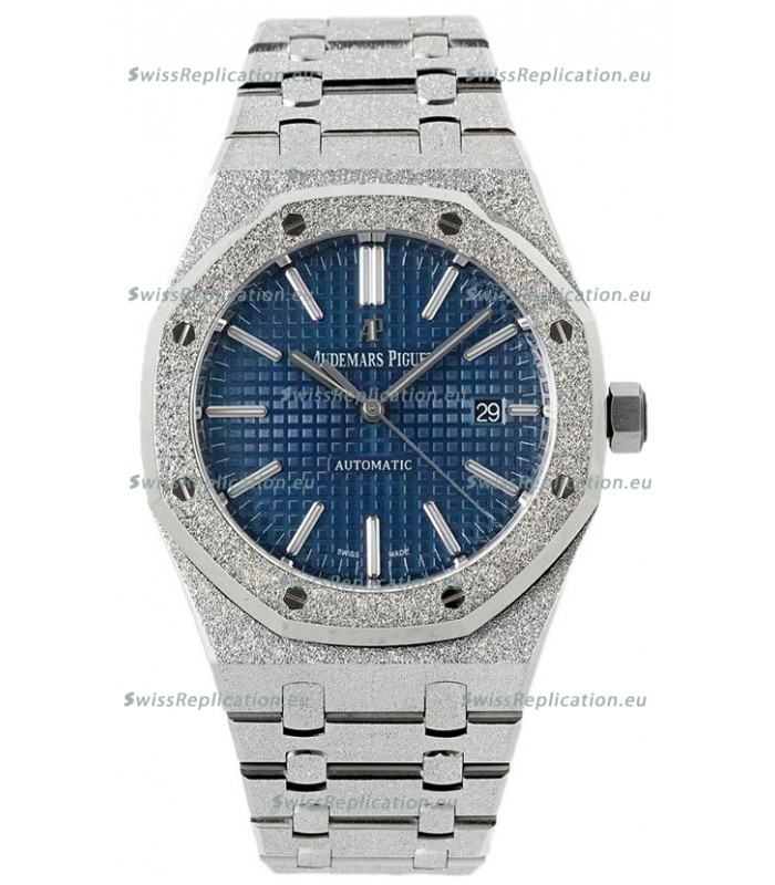 Audemars Piguet Royal Oak Frosted 37MM Self-Winding Blue Dial 1:1 Mirror Replica Watch