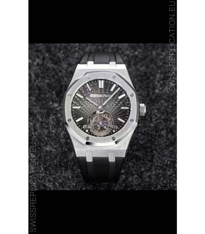 Audemars Piguet Royal Oak Tourbillon 41mm in 904L Casing - Grey Tapisserie Dial 1:1 Ultimate Replica