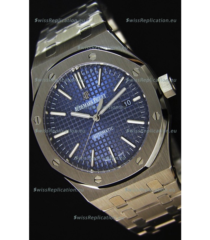 Audemars Piguet Royal Oak 41MM Blue Dial Steel Strap - 1:1 Mirror Ultimate Edition