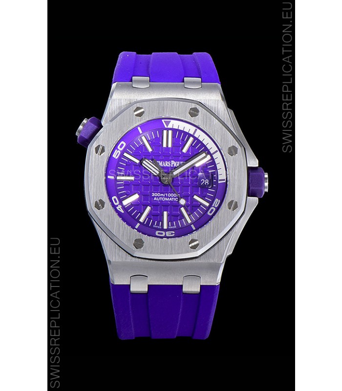 Audemars Piguet Royal Oak Diver Swiss Replica Navy Blue Dial 1:1 Quality 3120 Movement 904L Steel 