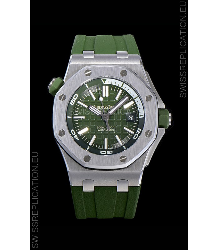 Audemars Piguet Royal Oak Diver Swiss Replica Dark Green Dial 1:1 Quality 3120 Movement 904L Steel 