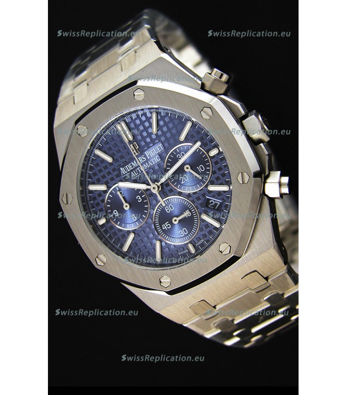 Audemars Piguet Royal Oak Chronograph Blue Dial Swiss Quartz Replica Watch - 41MM