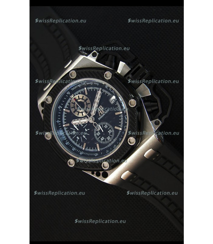 Audemars Piguet Royal Oak Survivor Chronograph Swiss Quartz Watch in Black Dial