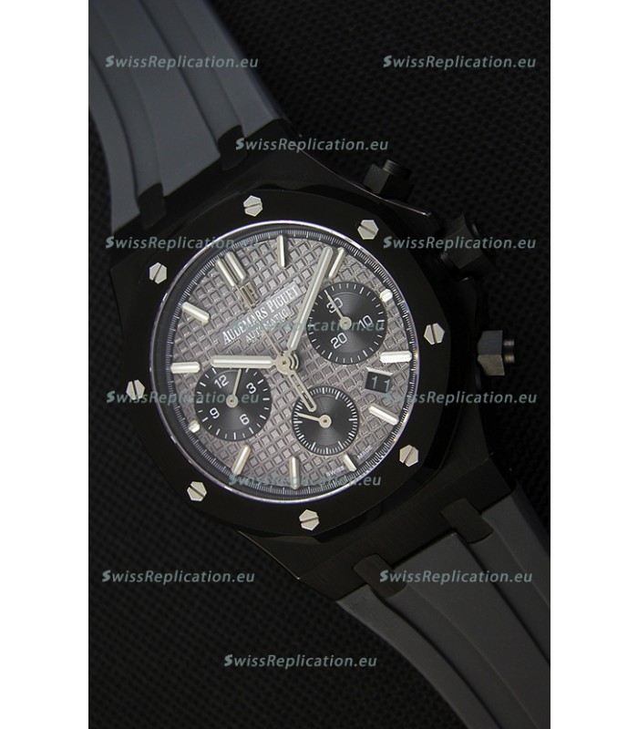 Audemars Piguet Royal Oak Chronograph Slate Grey Dial Rubber Strap PVD Case Swiss Replica Watch 