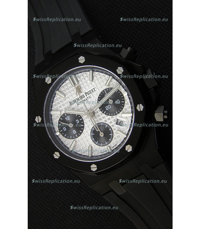 Audemars Piguet Royal Oak Chronograph Silver Toned Dial Black Subdials Swiss Replica Watch