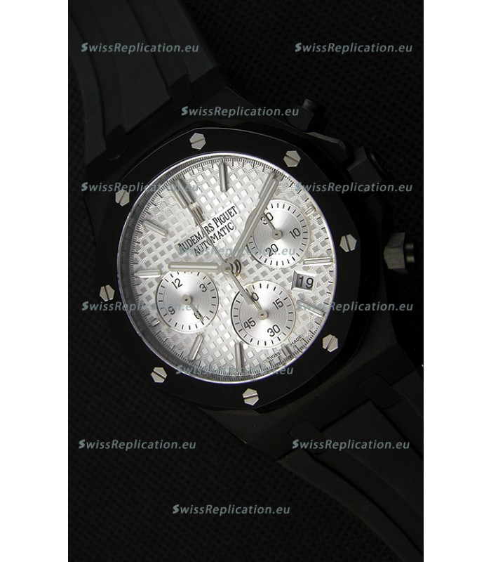 Audemars Piguet Royal Oak Chronograph Silver Toned Dial White Subdials Swiss Replica Watch