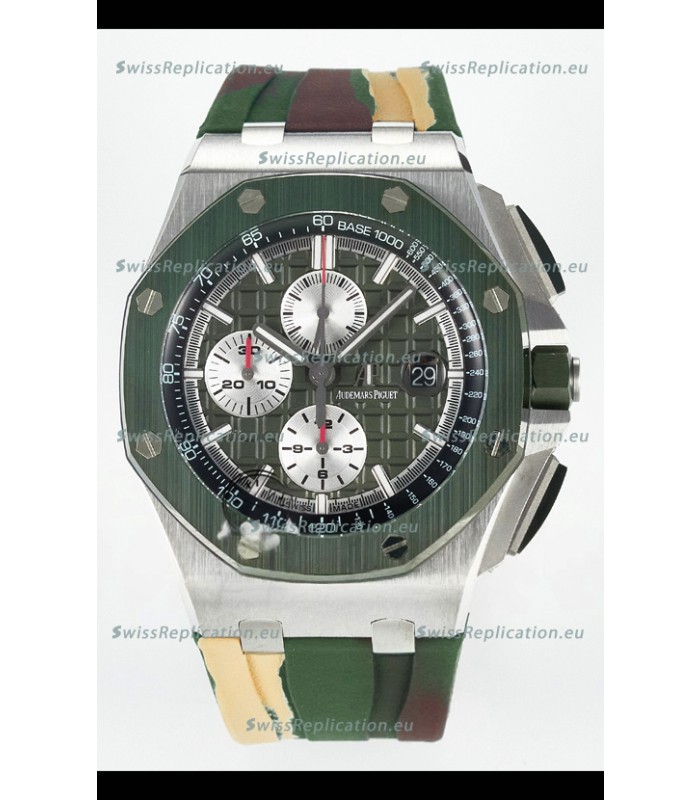 Audemars Piguet Royal Oak Offshore Chronograph Green Dial 1:1 Super Clone Replica Watch - 904L Steel