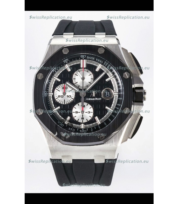 Audemars Piguet Royal Oak Offshore Chronograph Black Dial 1:1 Super Clone Replica Watch - 904L Steel