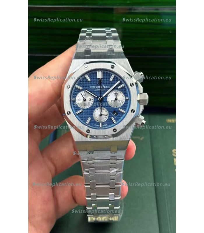Audemars Piguet Royal Oak Chronograph Blue Dial Steel Strap Swiss Replica Watch