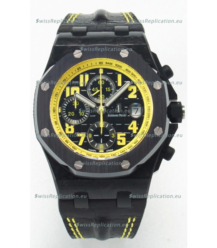 Audemars Piguet Royal Oak Offshore Bumble Bee Chronograph 1:1 Super Clone Replica Watch - Forged Carbon