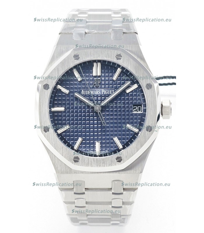 Audemars Piguet Royal Oak 15500 41MM 904L Steel Blue Dial Super Clone Replica Watch 