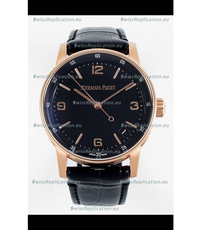 Audemars Piguet CODE 11.59 15210R Swiss Replica Watch in Rose Gold Black Dial 41MM